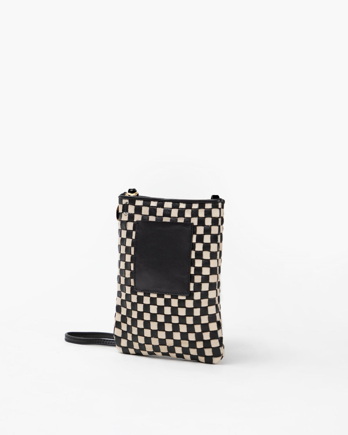 Clare V. Woven Checker Poche