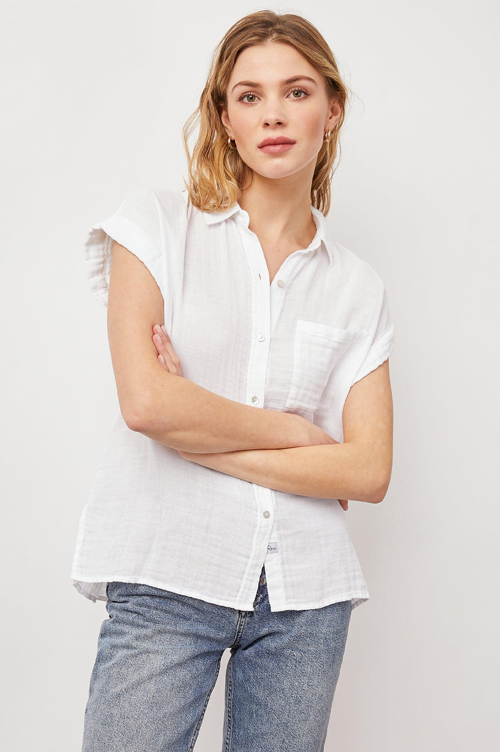 Rails Whitney Button Down in White White