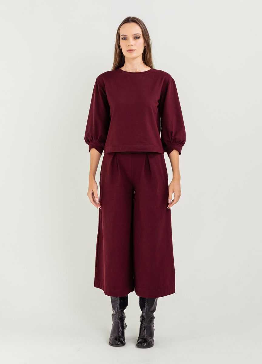 BEL KAZAN Atlas Pant in Oxblood