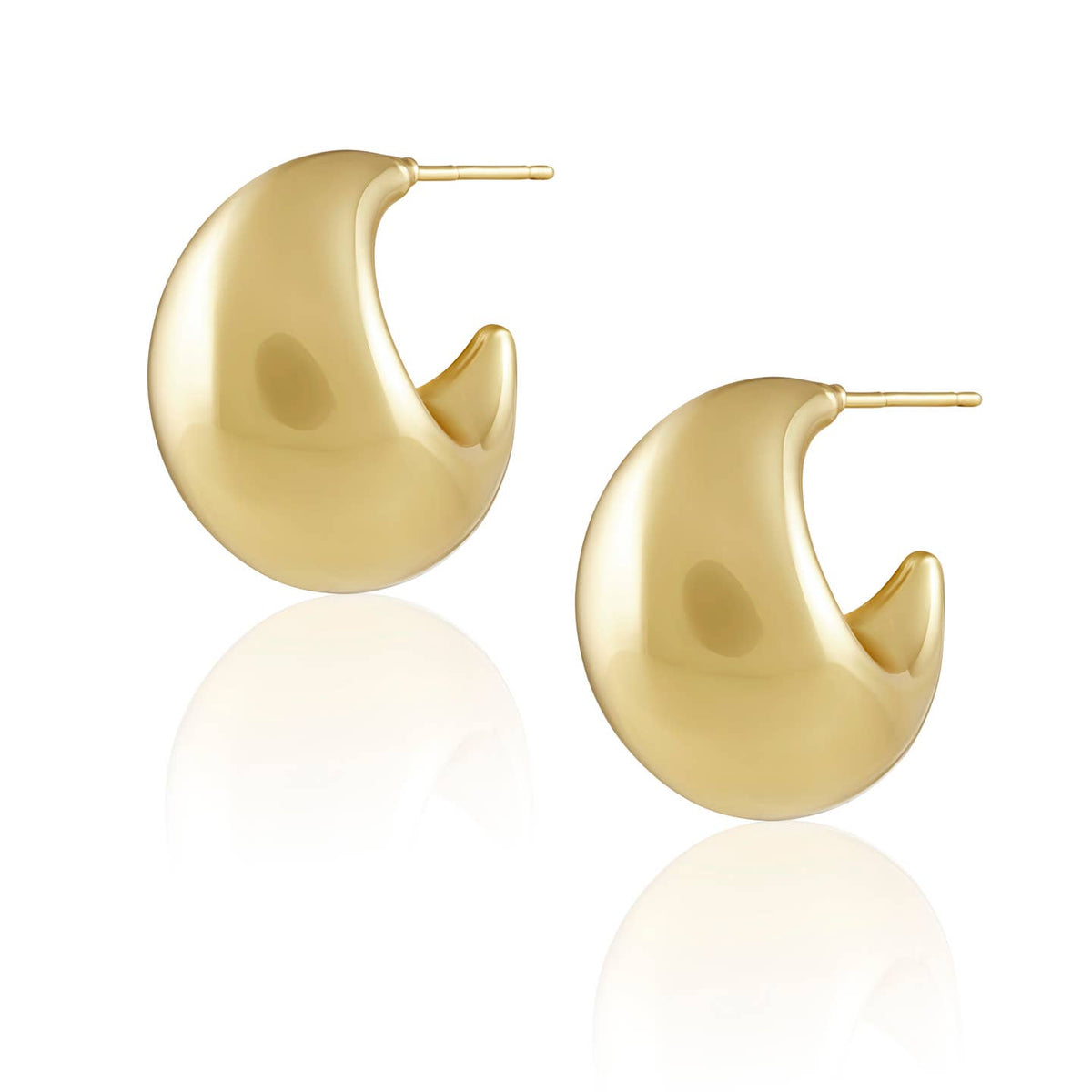 SAHIRA Carly Crescent Hoops Gold
