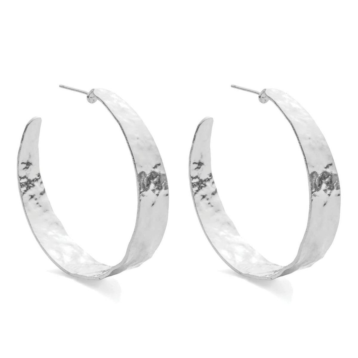 Splendid Iris Perfectly Gilded Hoops Large Silver