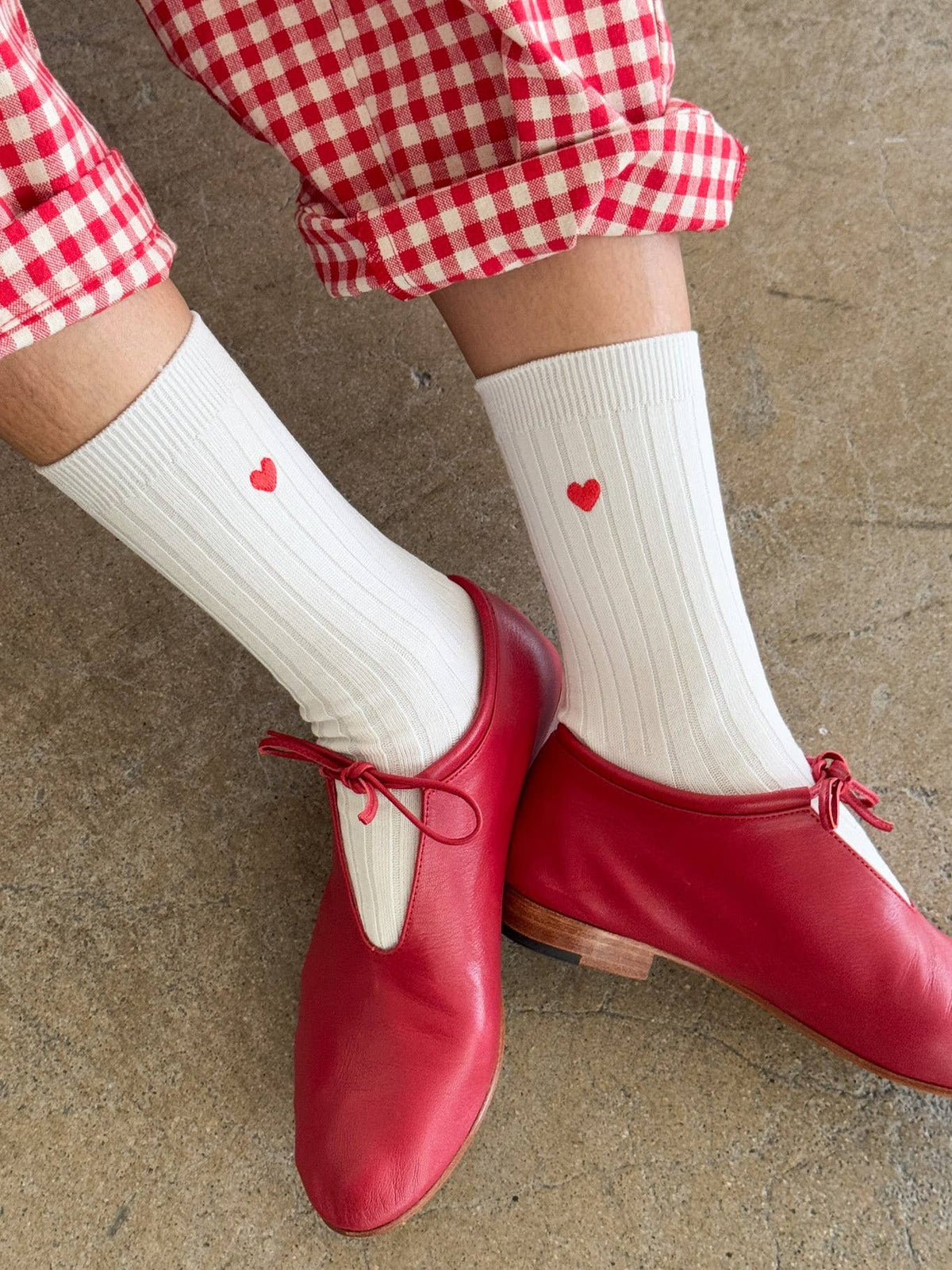 Le Bon Shoppe Embroidered Her Socks MC Cotton