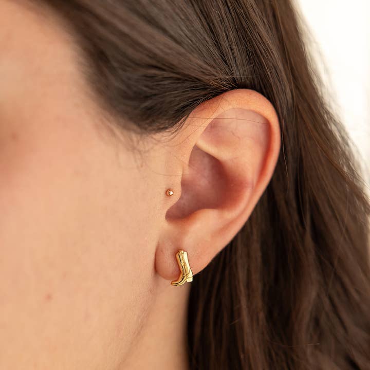 The Land of Salt Cowgirl Boot Stud Earrings