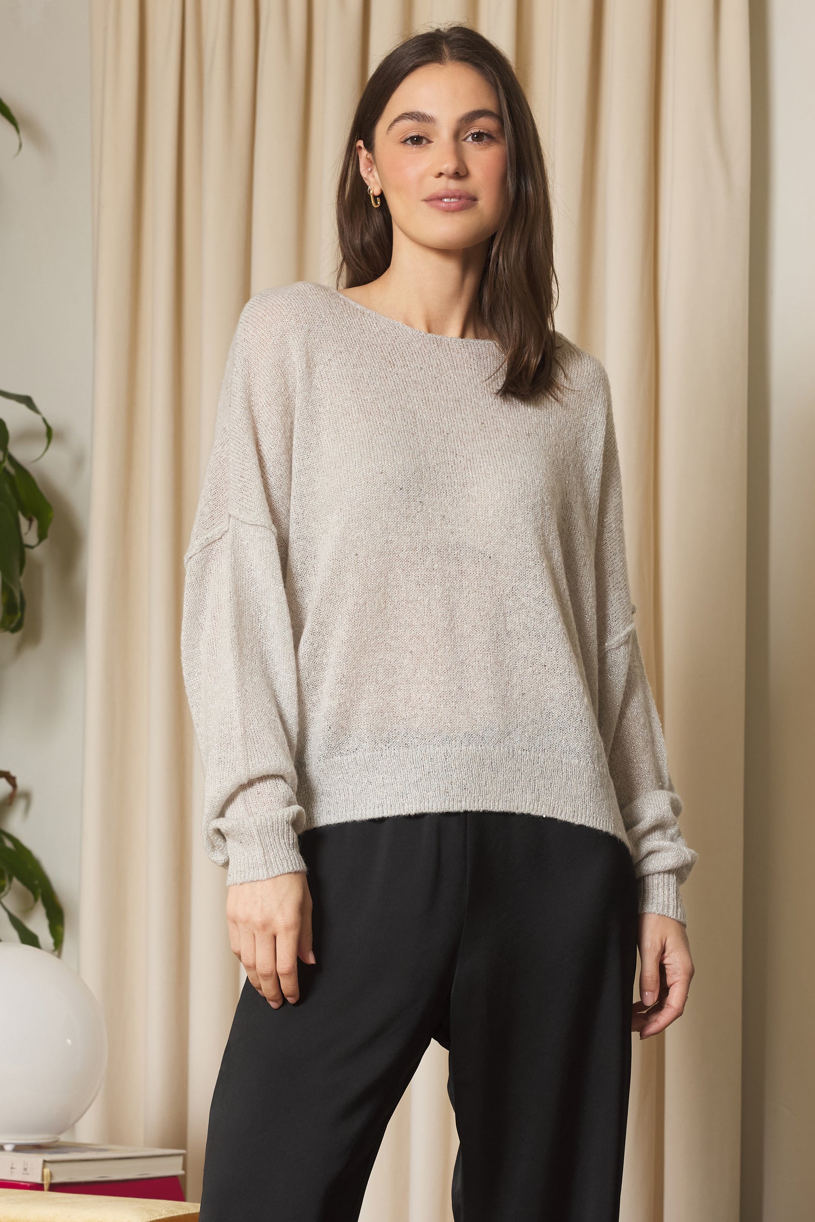 Stitches & Stripes Eliana Pullover Light Cinder