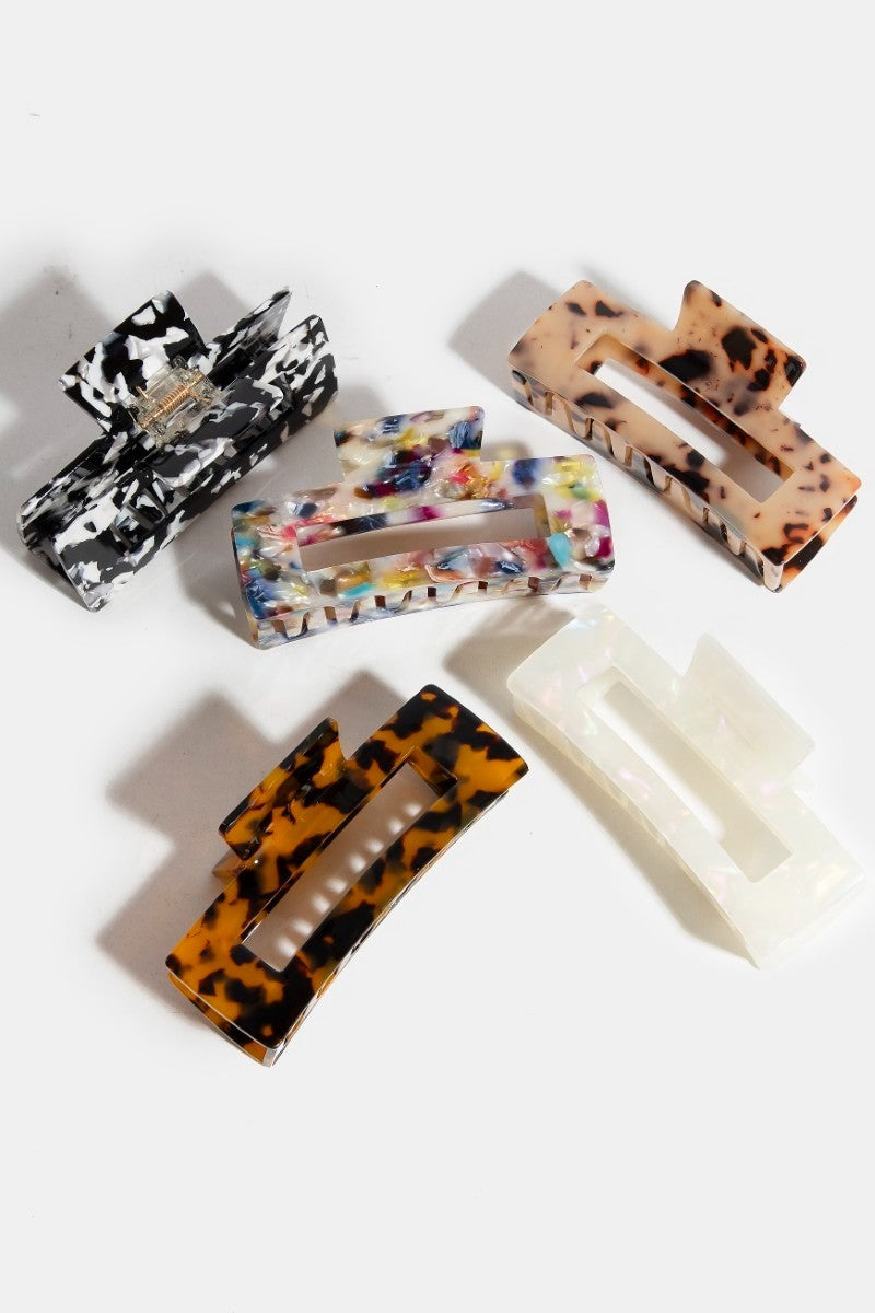 NYLAND Tortoise Rectangle Hair Claw