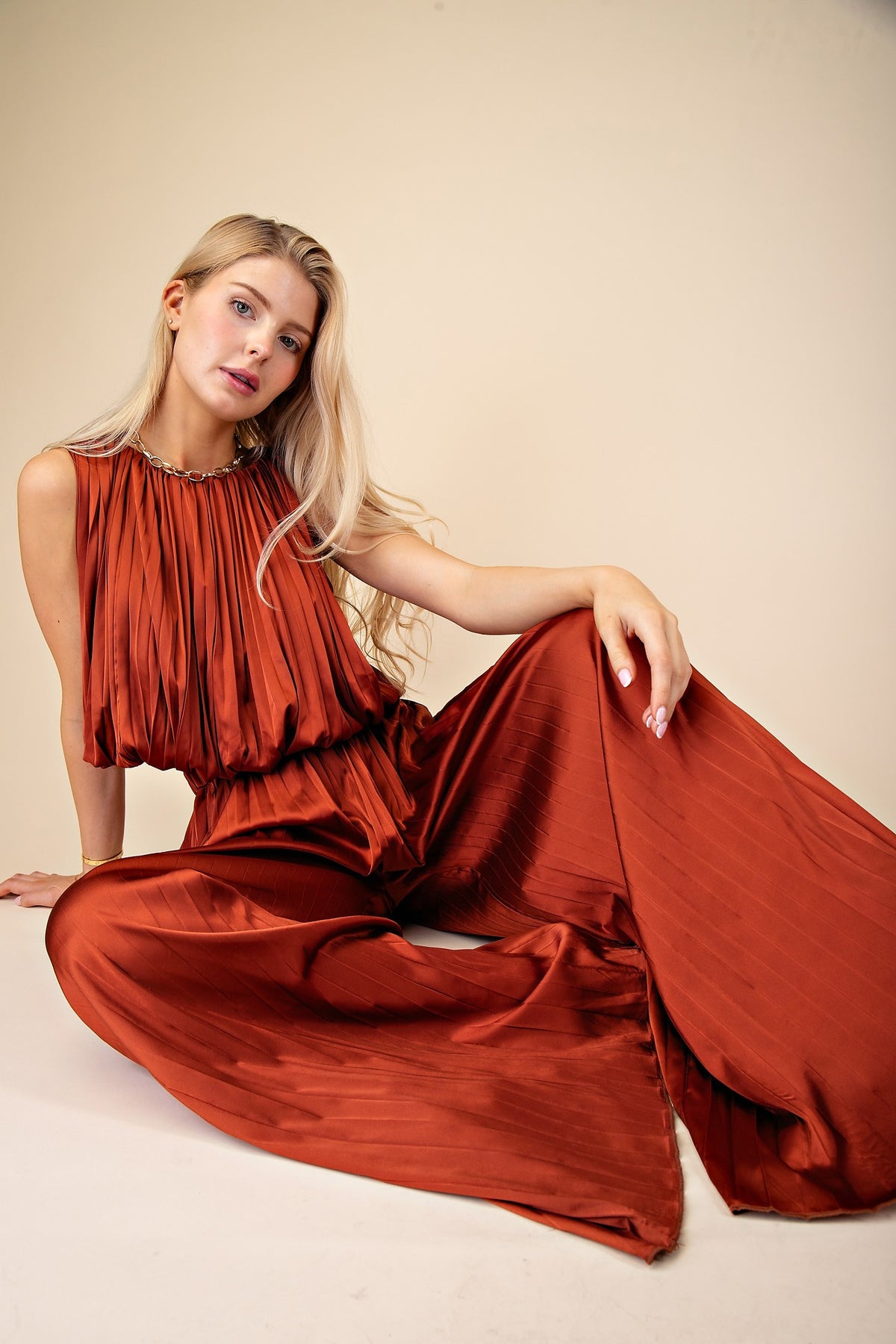 NYLAND Reese Pleats Pants w/ Elastic Waist