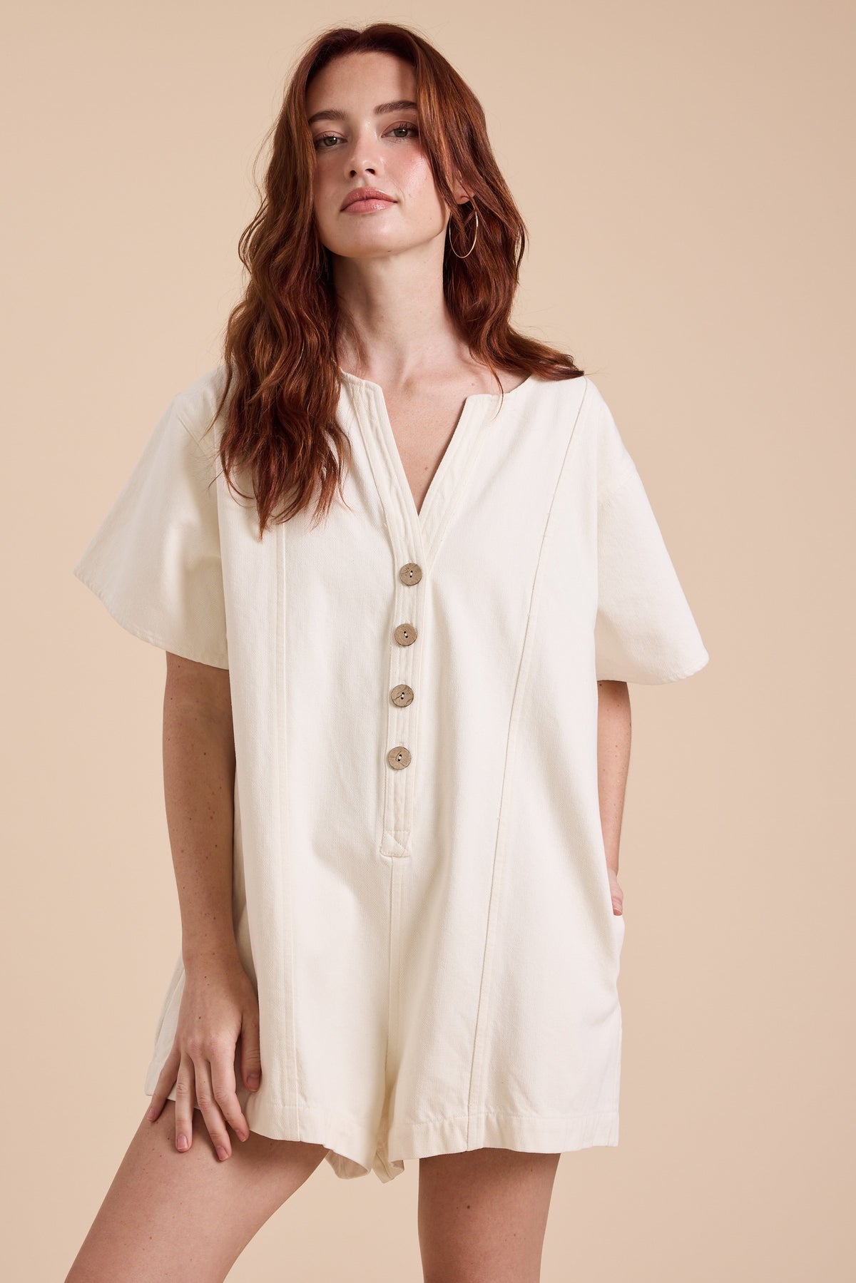 NYLAND Olympia Button Front Romper