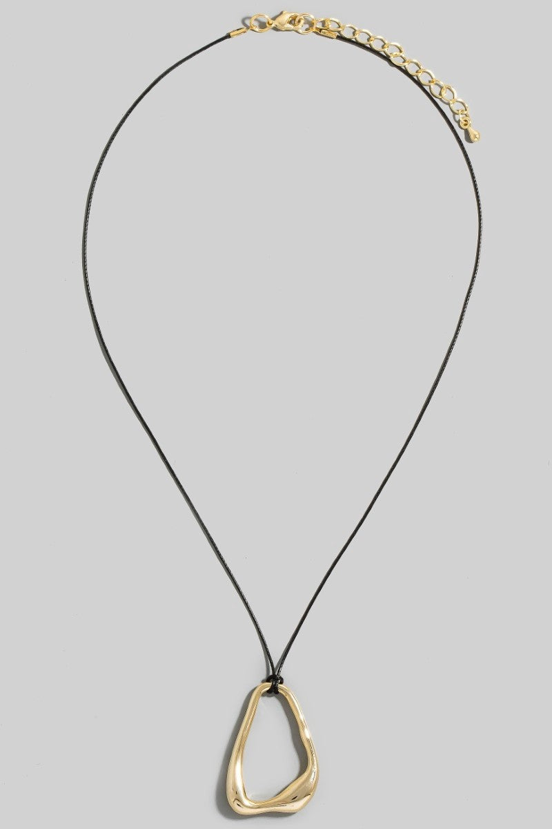 NYLAND Irregular Tear Hoop Pendant Dainty Cord Necklace