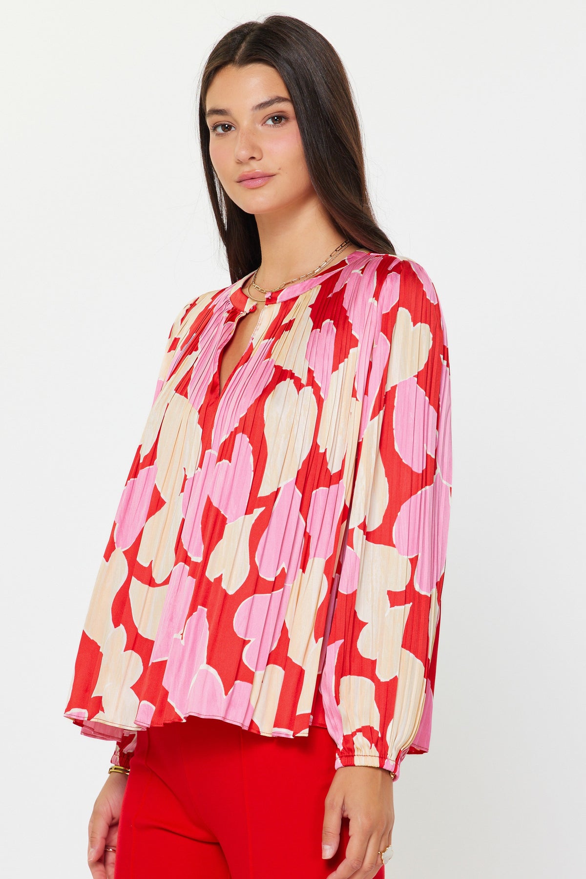 NYLAND Annalee Abstract Heart Printed Blouse