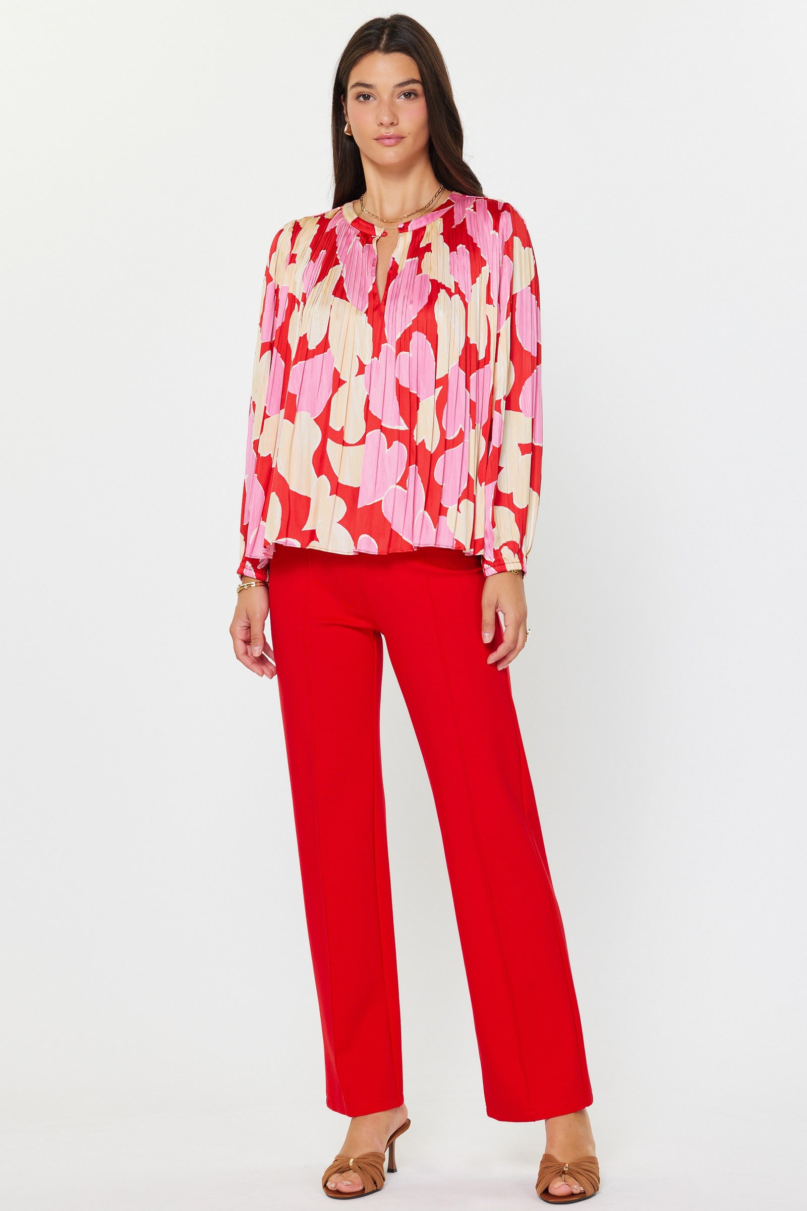 NYLAND Annalee Abstract Heart Printed Blouse