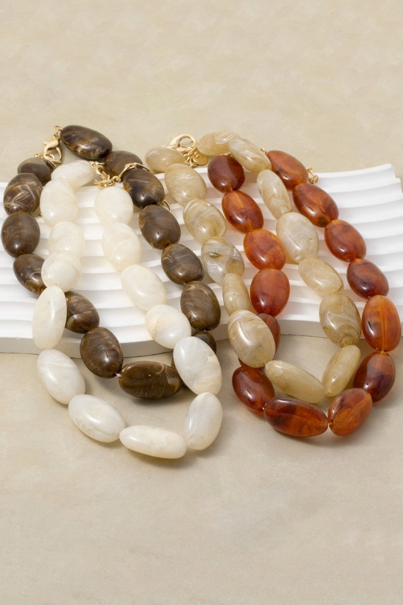 DEON Faye Oval Beads Necklace