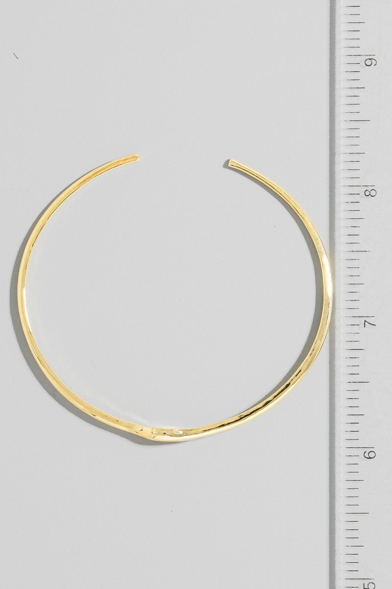 NYLAND Minimalist Gold Dipped Cz Cuff Bracelet