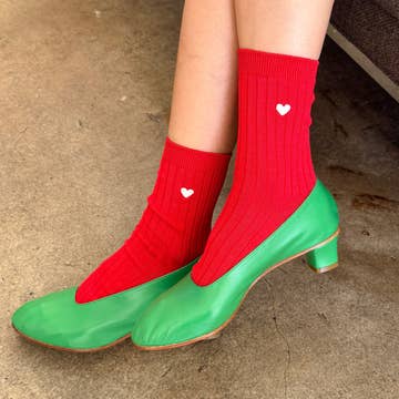 Le Bon Shoppe Embroidered Her Socks MC Cotton