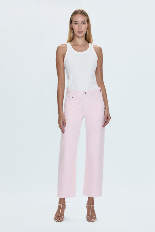 PISTOLA Lexi Mid Rise Bowed Straight in Blush