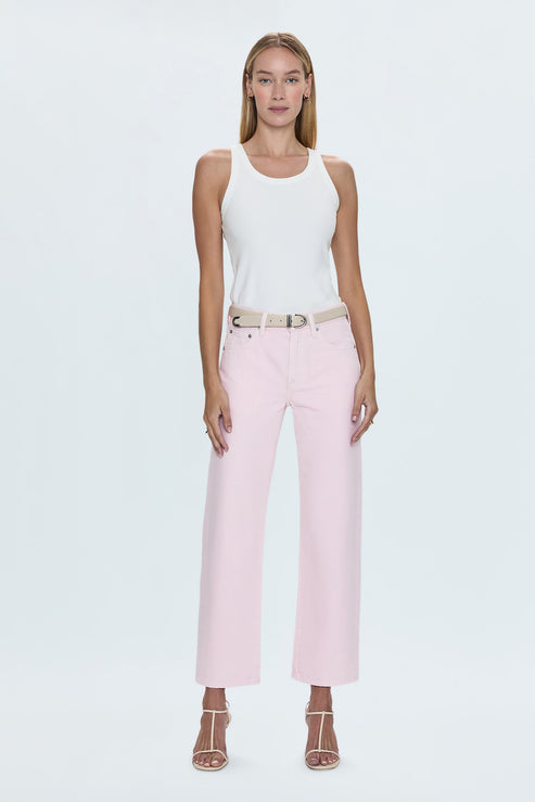 PISTOLA Lexi Mid Rise Bowed Straight in Blush