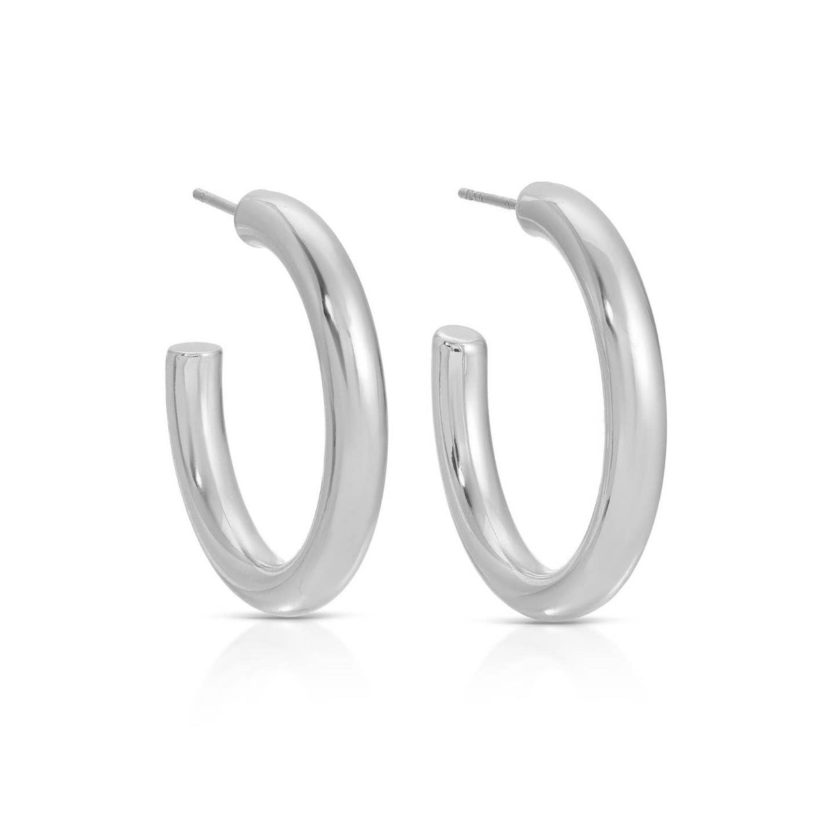 Splendid Iris The Perfect Hoop Earrings - Medium in Silver