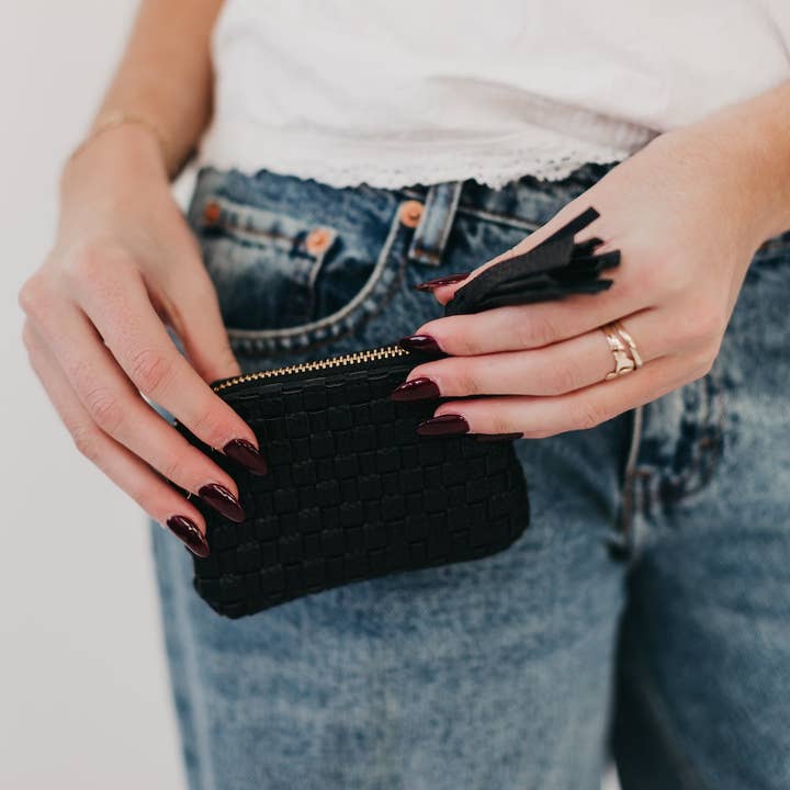 Pretty Simple Paris Card Wallet Woven Black
