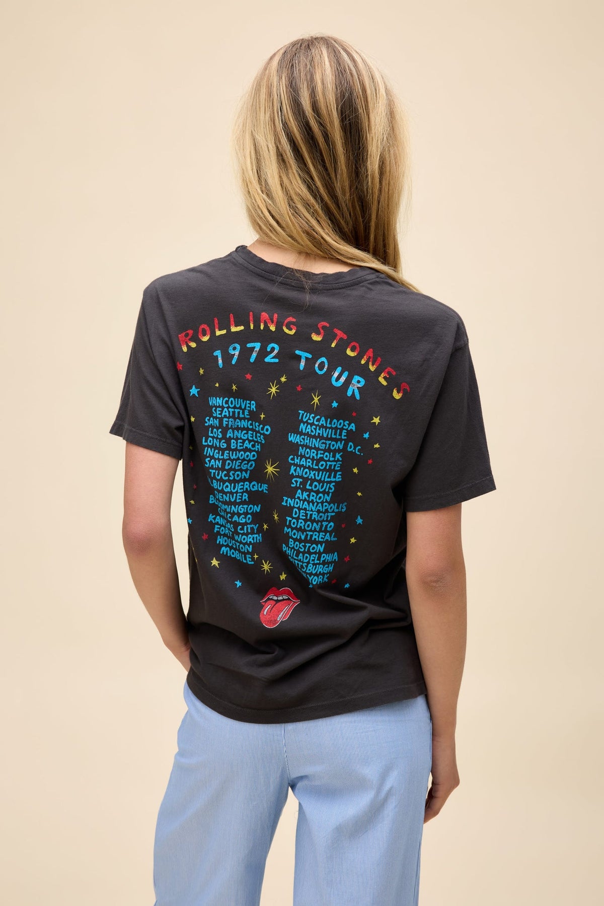 DAYDREAMER Rolling Stones 1972 Tour Boyfriend Tee