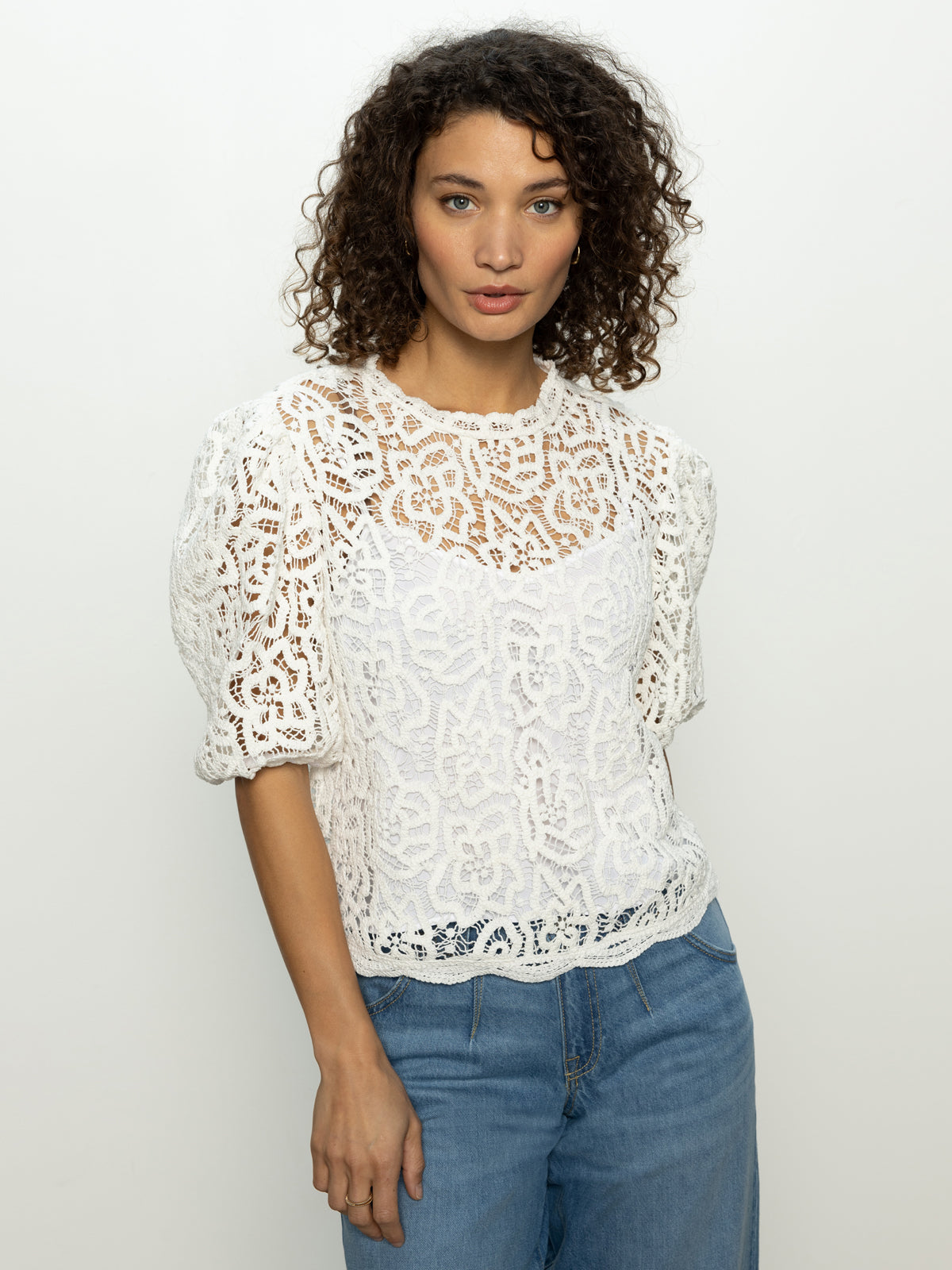 Sanctuary Cherished Lace Tee White
