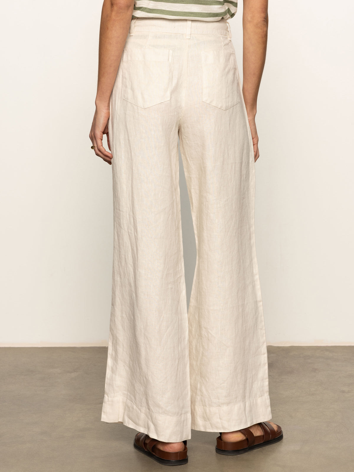 Sanctuary The Linen Marine Wide Leg Pant