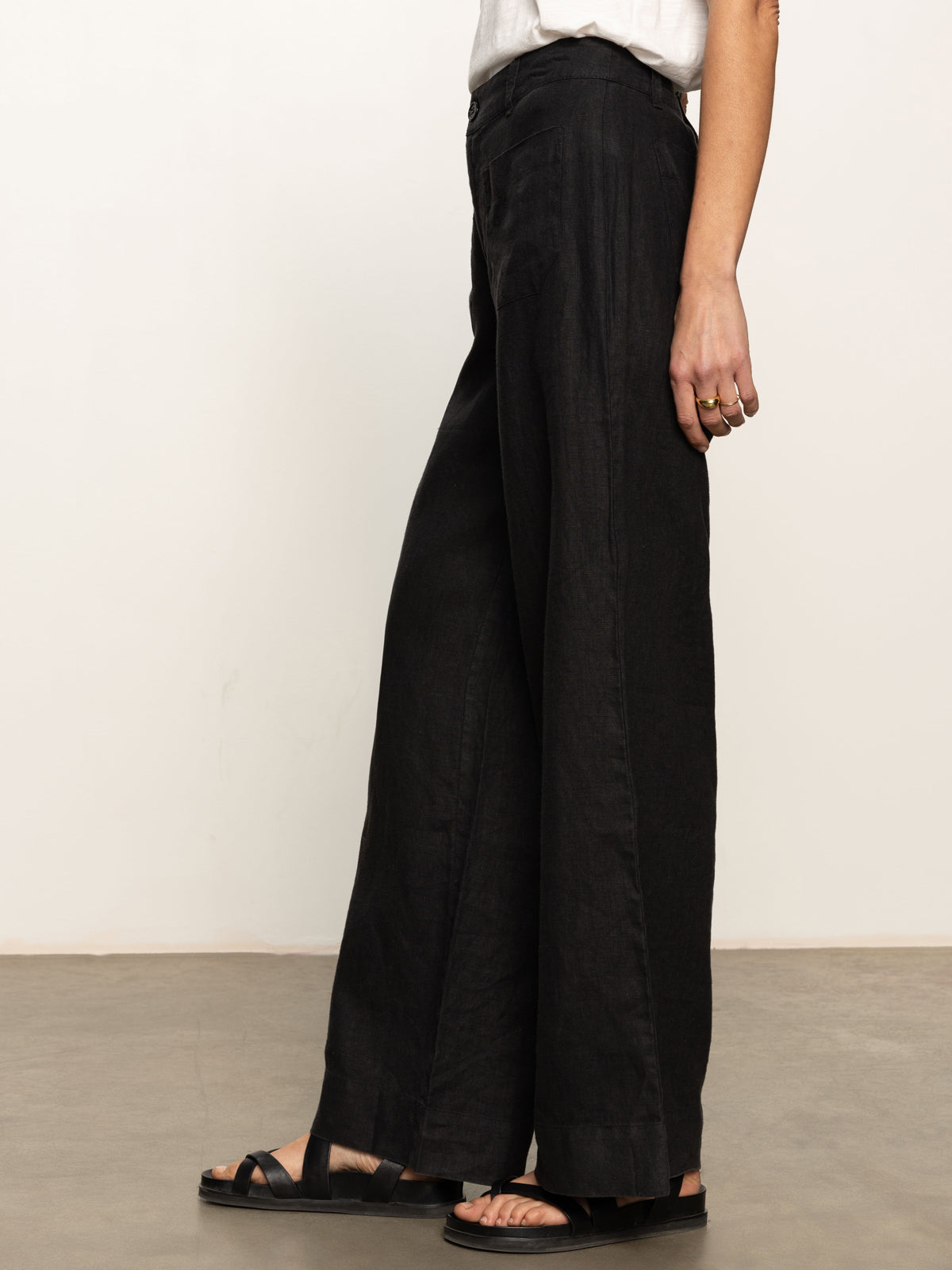 Sanctuary The Linen Marine Wide Leg Pant
