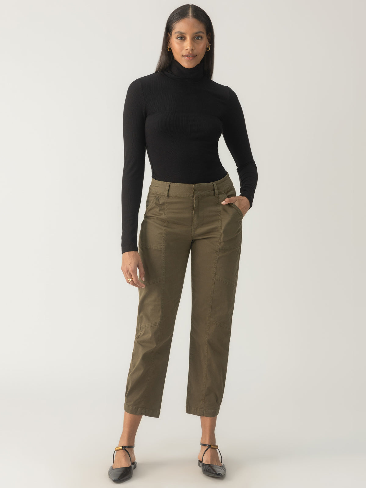 Sanctuary Sahara Tapered Pant in Burnt Olive