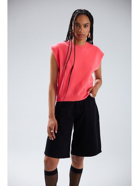 Colorush Lucca Crew Tank in Grapefruit