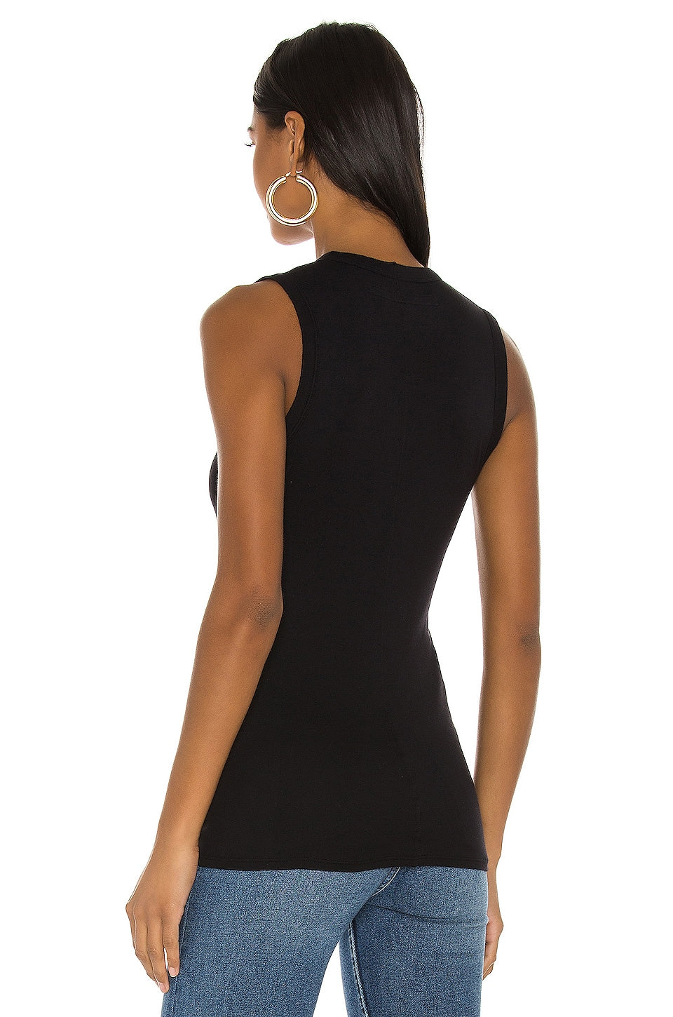 Enza Costa Textured Rib Sleeveless U