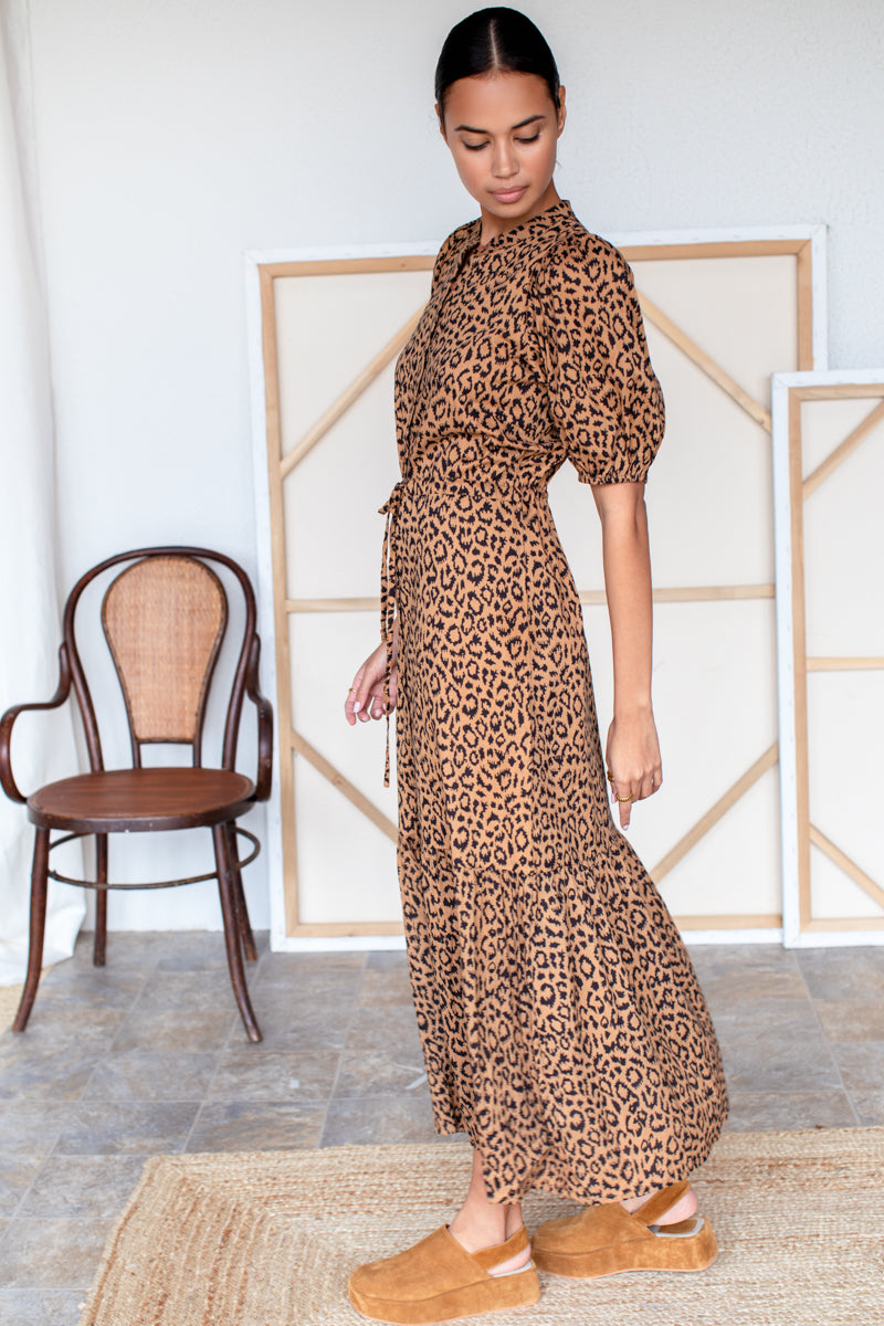 EMERSON FRY Lucy Dress in Vintage Leopard Organic