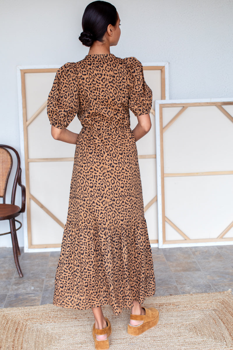 EMERSON FRY Lucy Dress in Vintage Leopard Organic