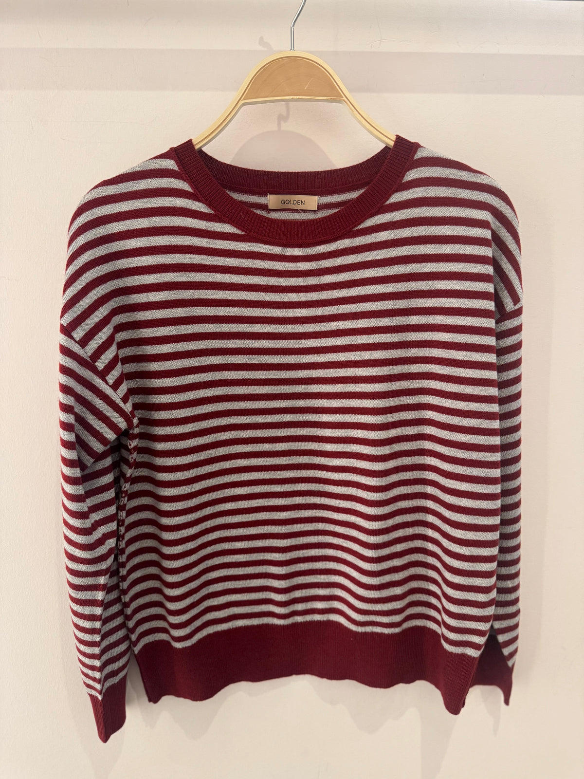 NYLAND Izara Wool Blended Striped Sweater Top