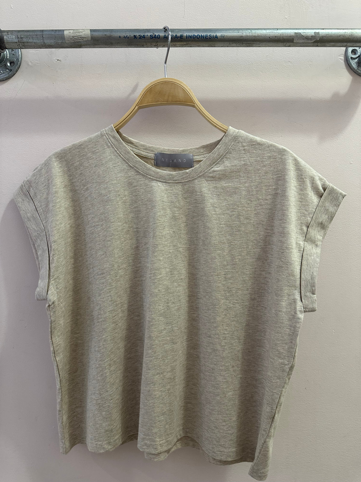 NYLAND Isabeau Round Neck Cuffed Sleeve Top