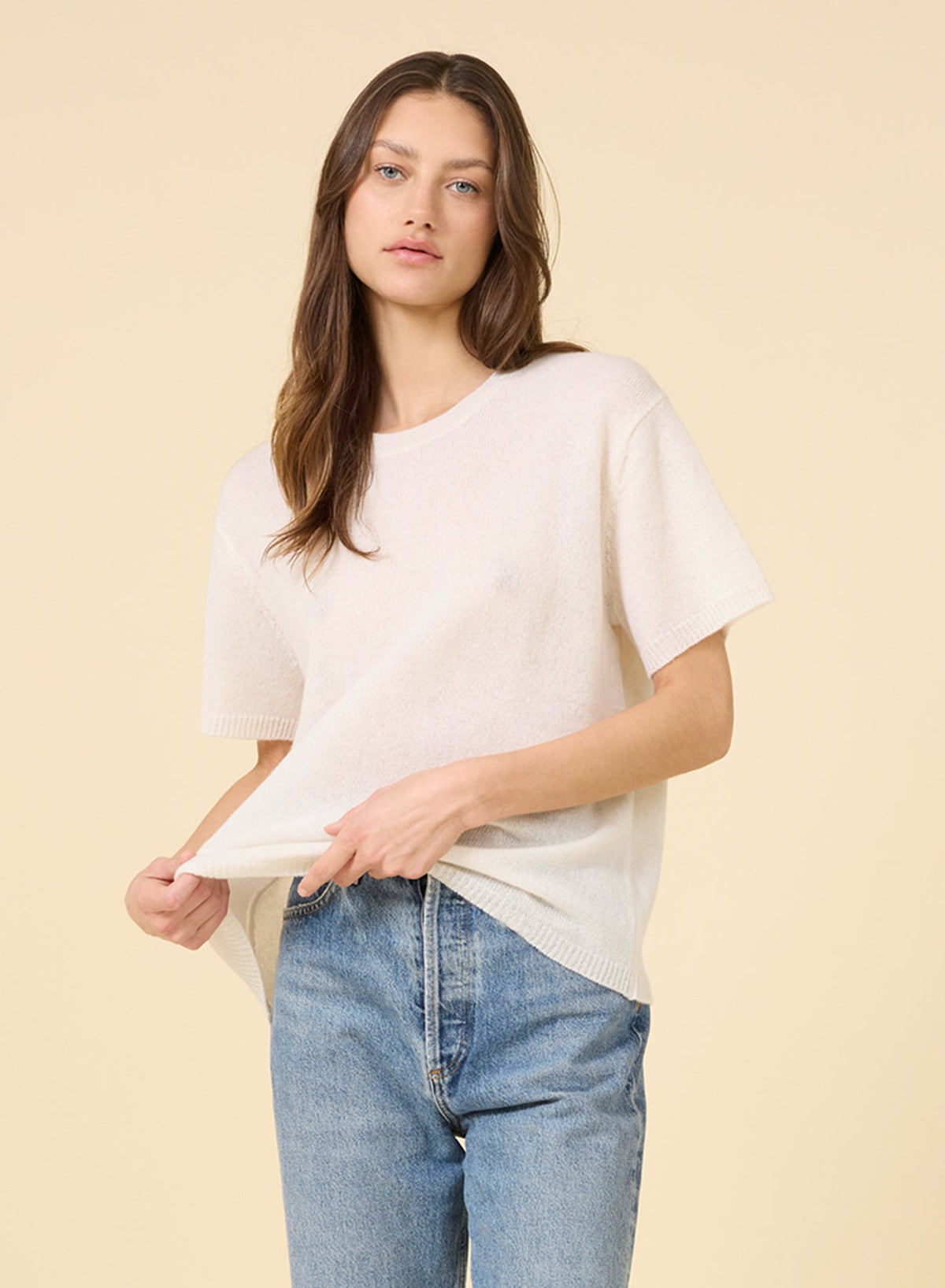 One Grey Day Sloane Cashmere Tshirt