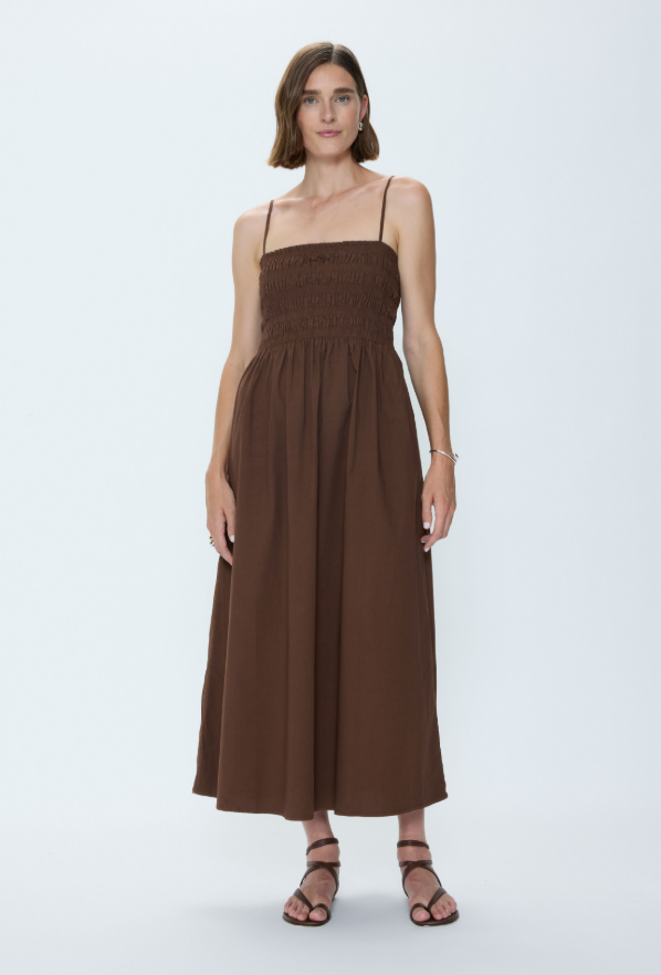 PISTOLA Bianca Shirred Bodice Dress Bruna