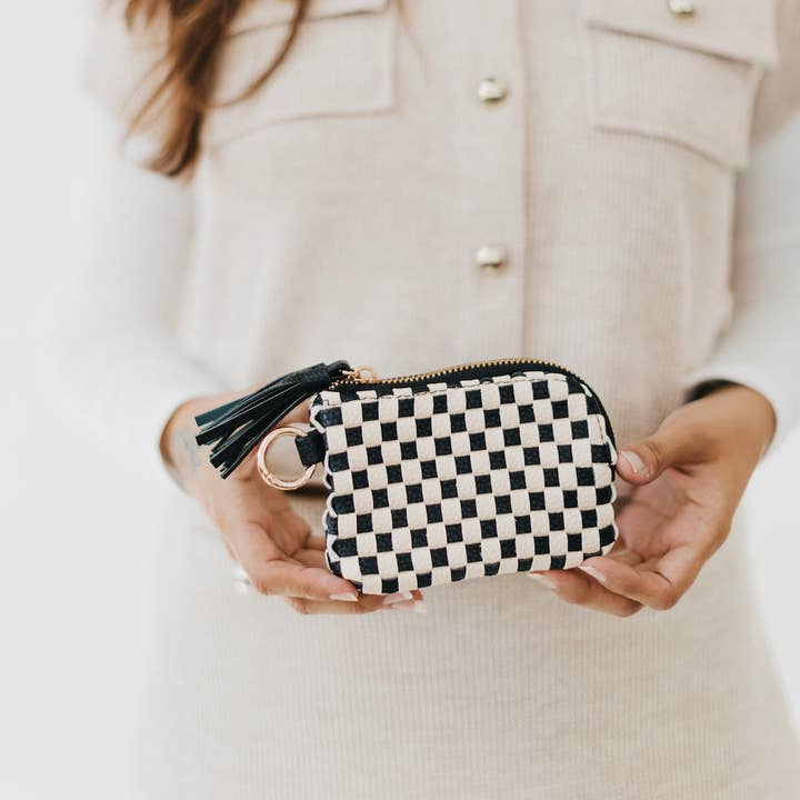 Pretty Simple Paris Card Wallet Checkered Black