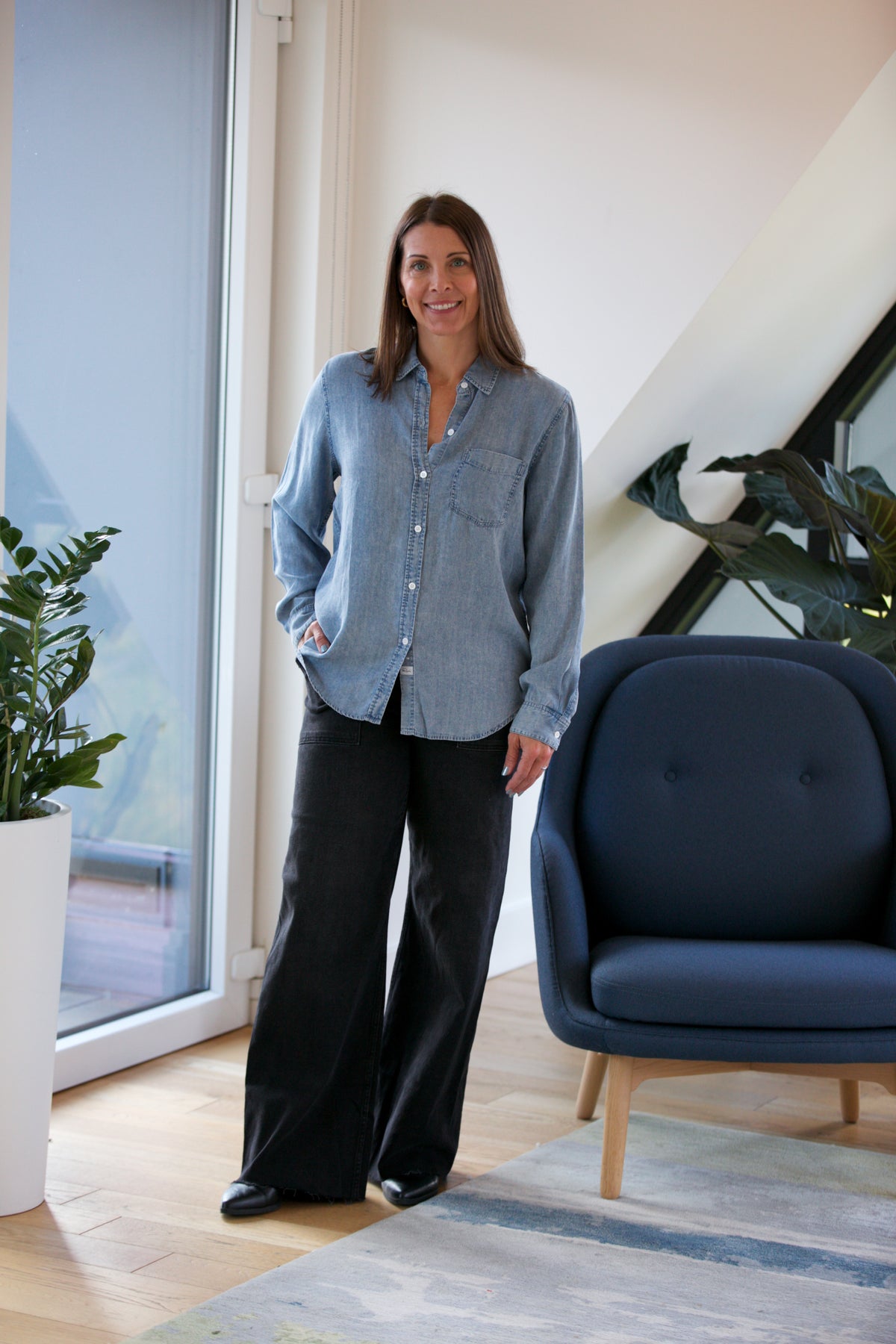 Rails Ingrid Shirt in Medium Vintage Cloud Wash