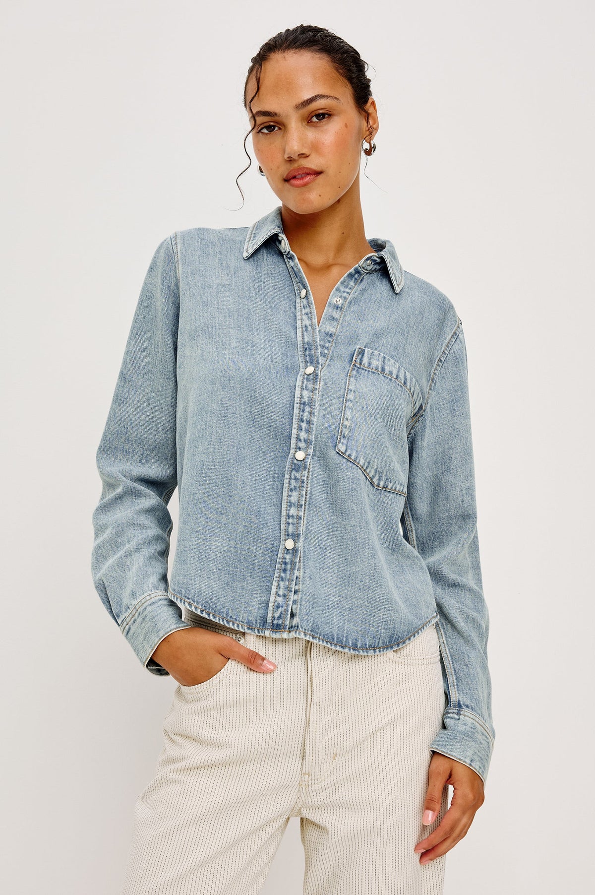 Rails Noa Shirt in Faded Indigo