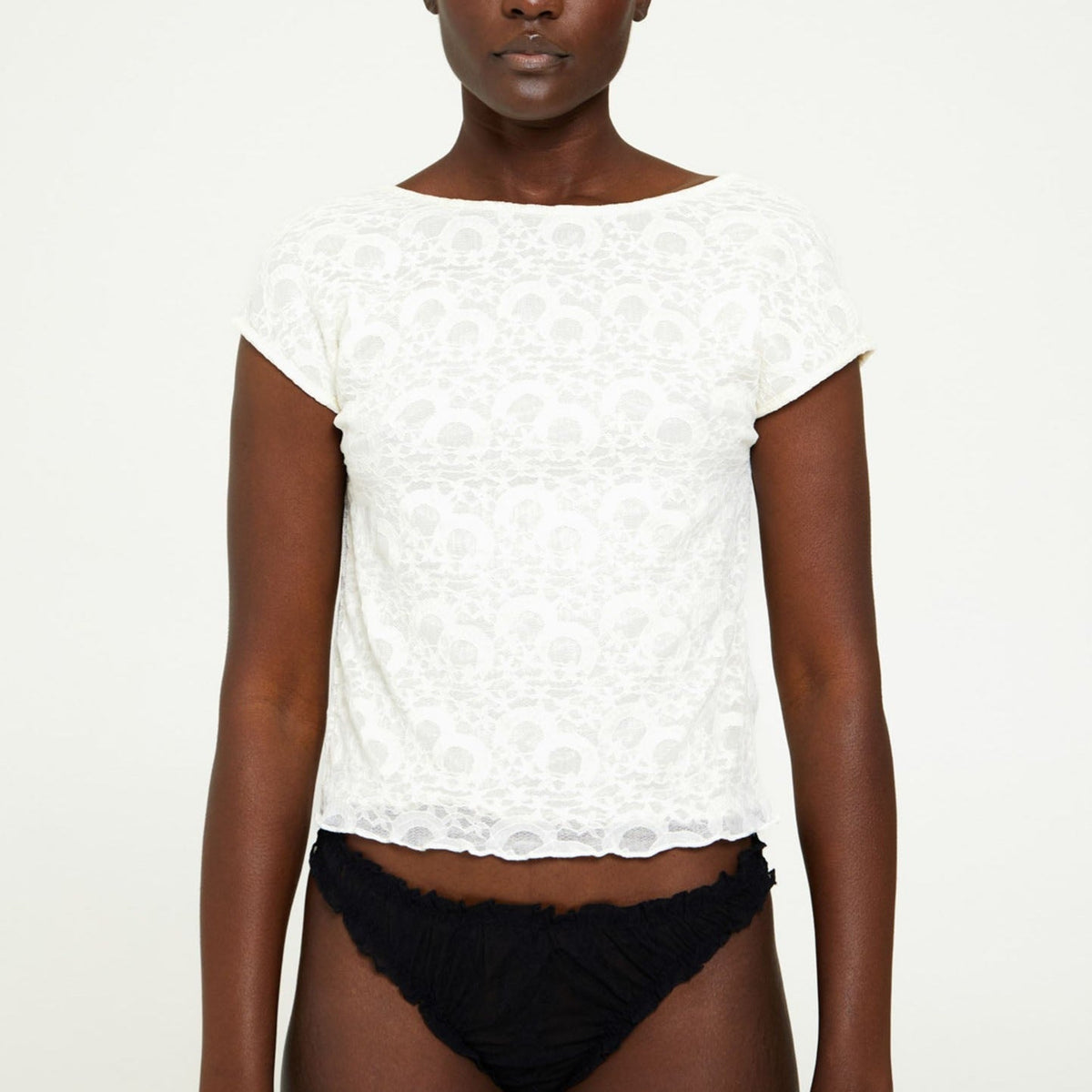 Find Me Now Moonlight Mesh Backless Tee