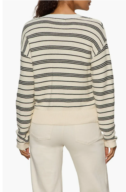 Sanctuary Striped Henley Sweater