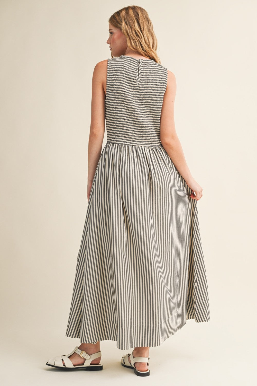 NYLAND Fianna Striped Smocking Top Dress