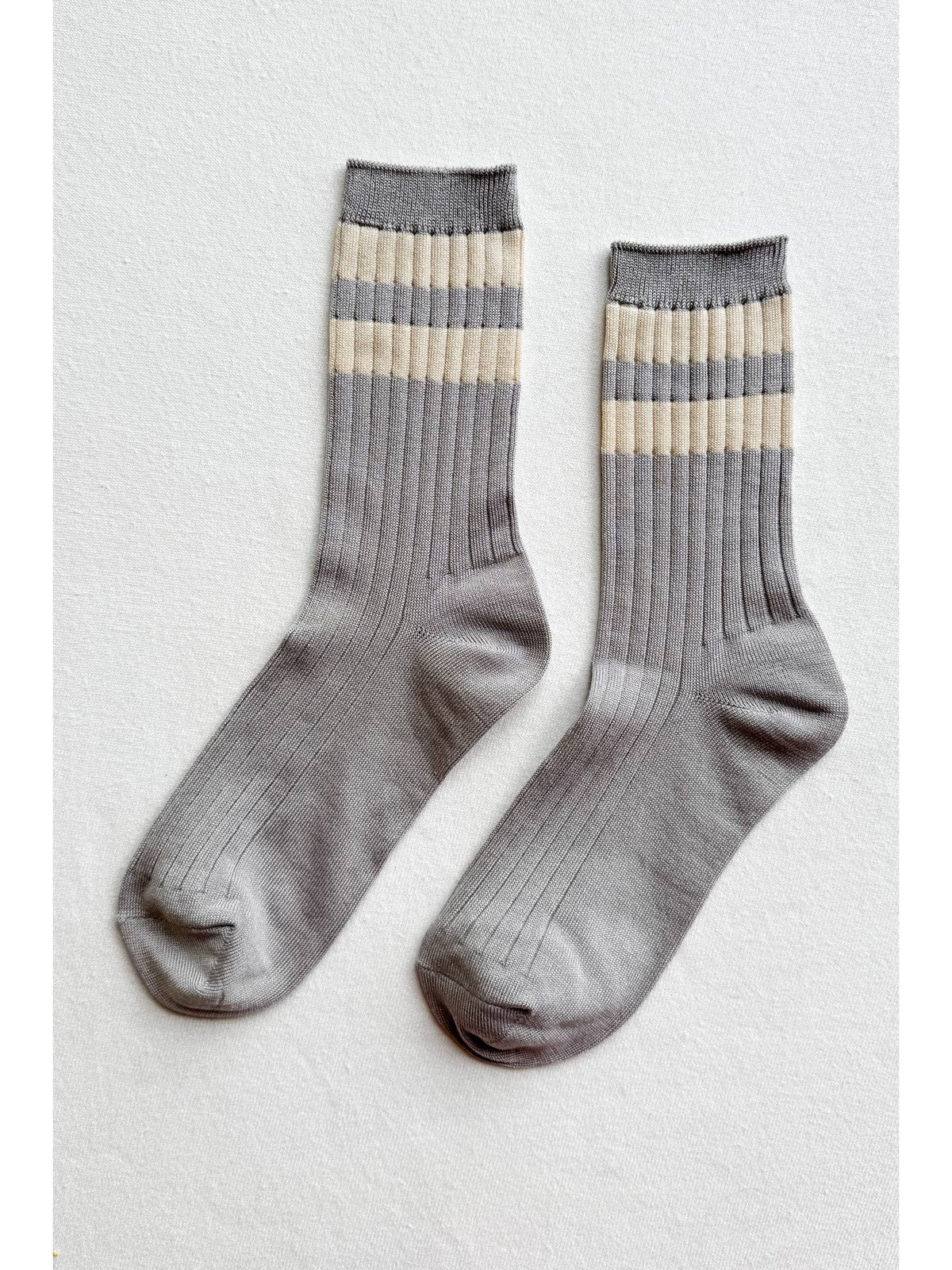 Le Bon Shoppe Her Socks Varsity Stone White