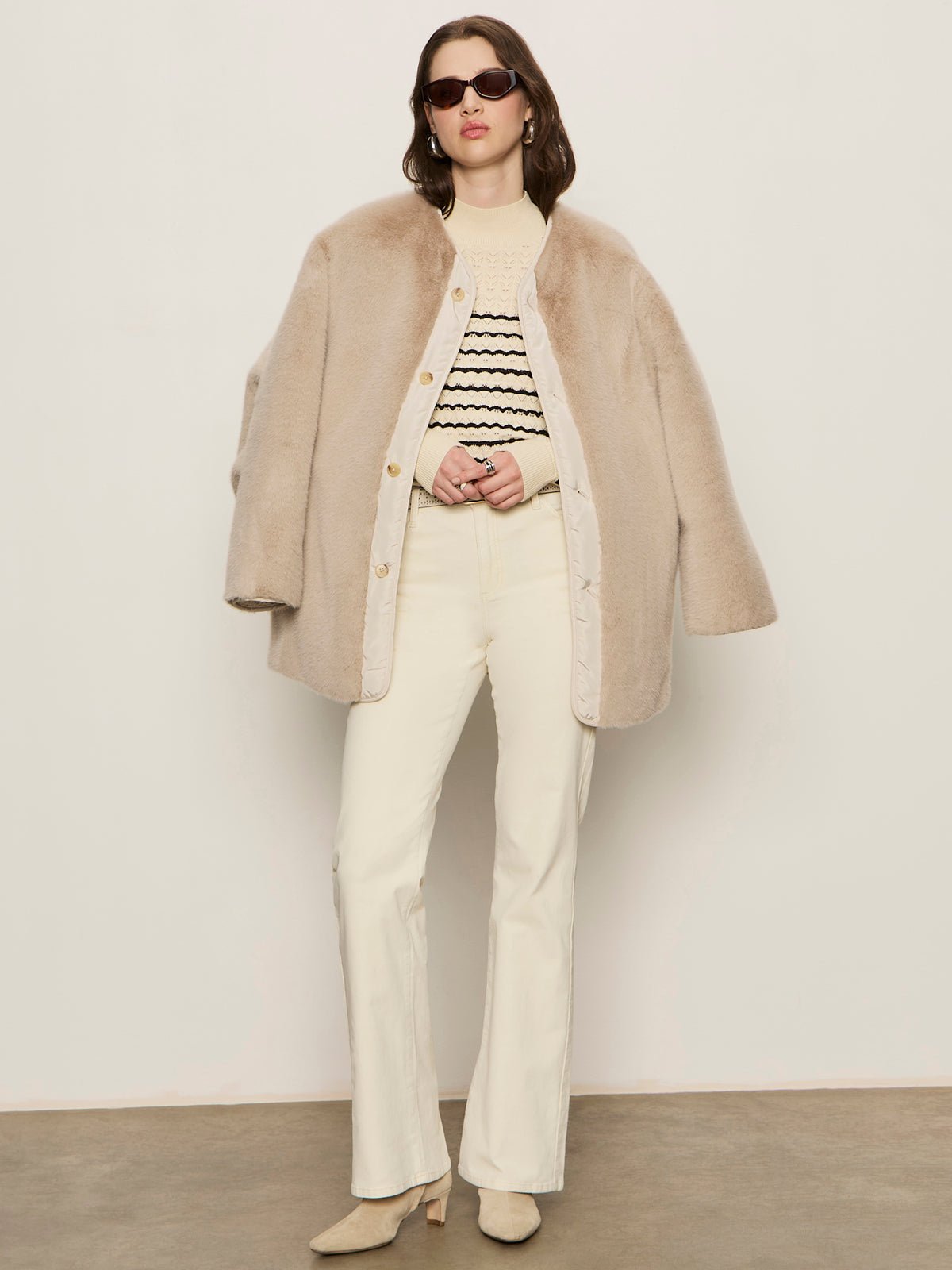 Sanctuary Forever Striped Mock Neck