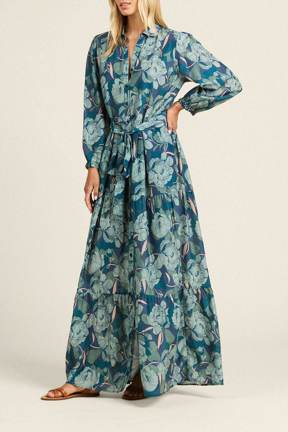 Birds of Paradis by Trovata Martina Dress in Hushed Meadow