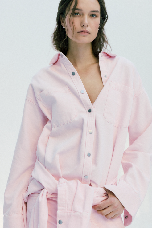 PISTOLA Elin Fluid Denim Shacket