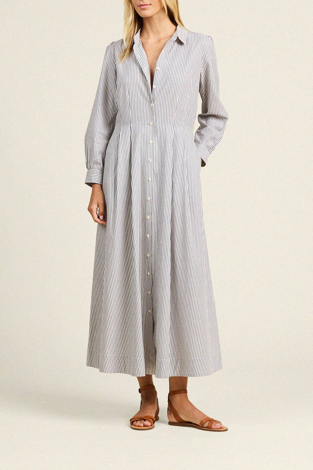 Birds of Paradis by Trovata Emmelie Dress Navy Stripe