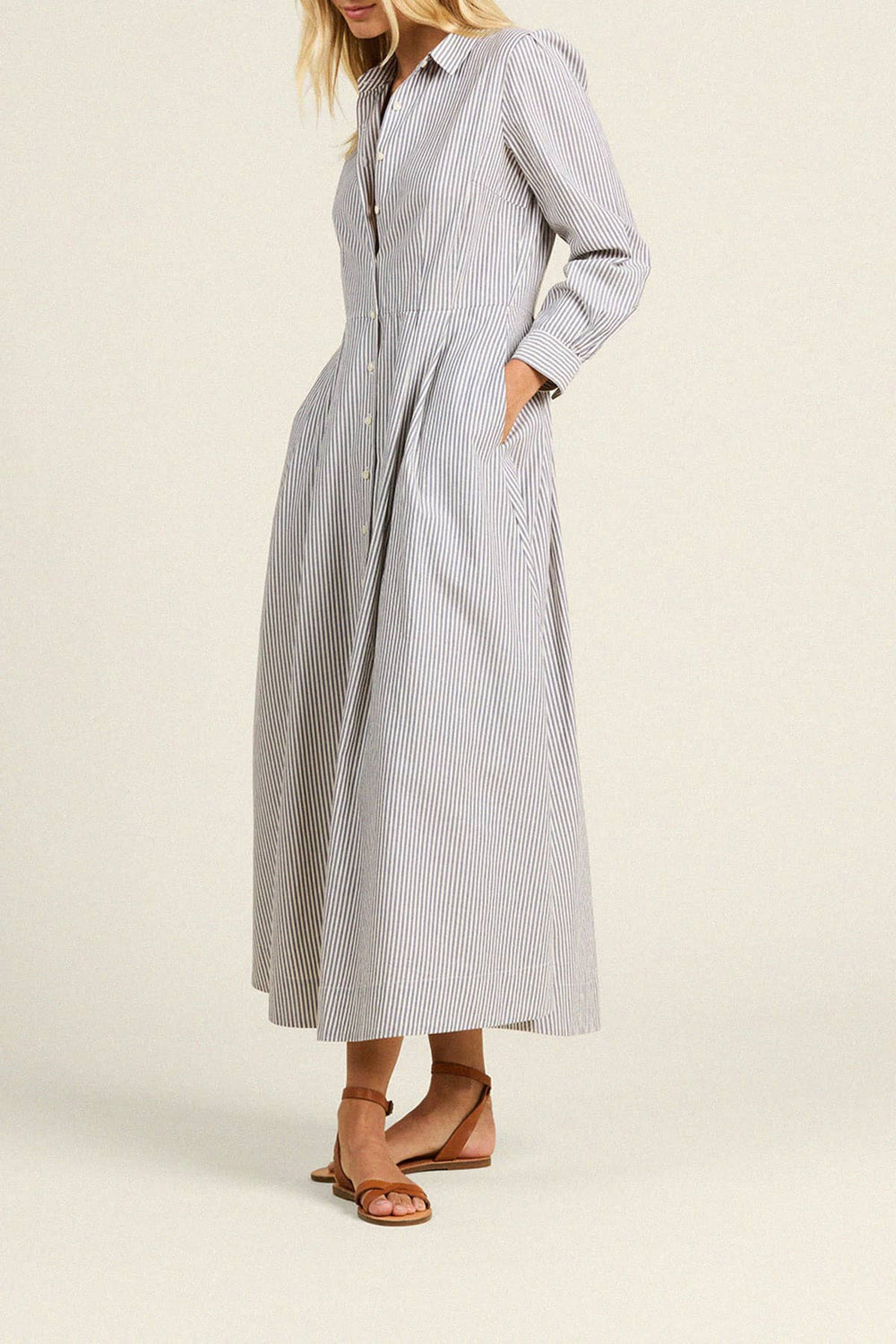 Birds of Paradis by Trovata Emmelie Dress Navy Stripe