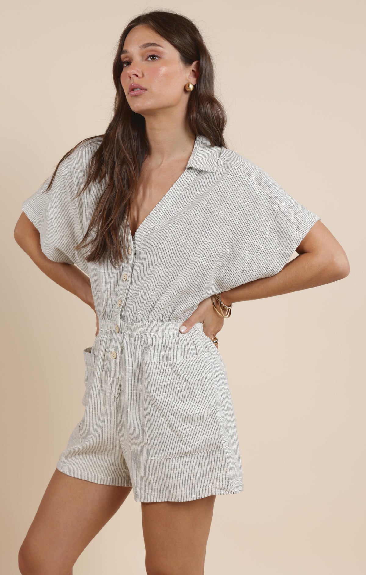 Sadie &amp; Sage Mojave Buttoned Romper