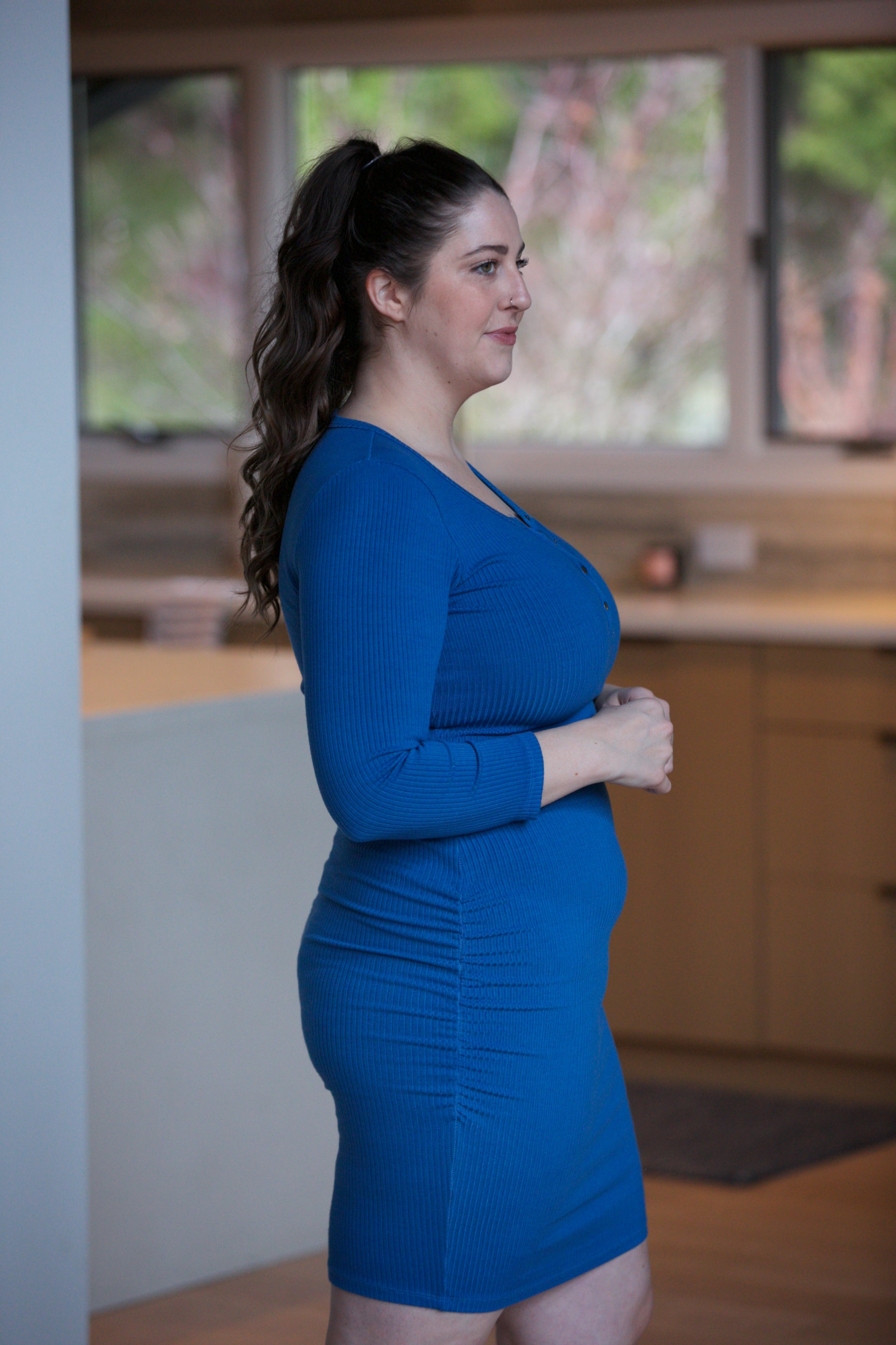 Sundry Henley Dress Royal